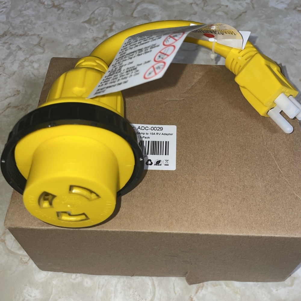 Circle Cord 30 Amp 10 15 Amp 110 RV adapter with Twist Locking Connector